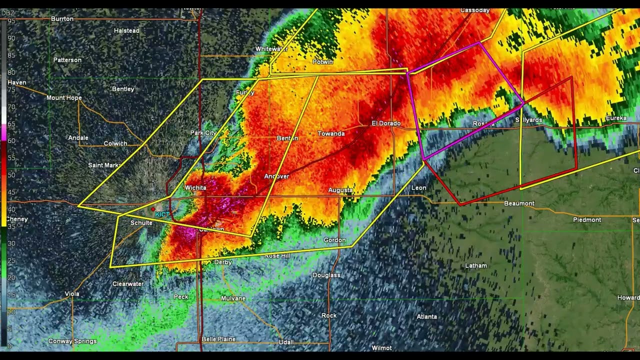 Andover, KS EF 3 Tornado Radar Loop 4/29/2022 YouTube