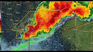 Andover, KS EF 3 Tornado Radar Loop 4/29/2022