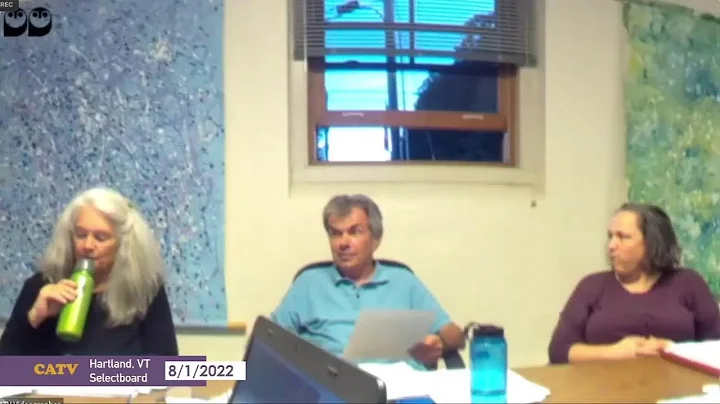 Hartland Selectboard 8/1/22