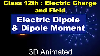 electric dipole and dipole moment || 12th class || 3D animated video || Electrostatic