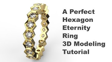 How to Make a Perfect Hexagon Eternity Ring with Rhino 3D Software #228