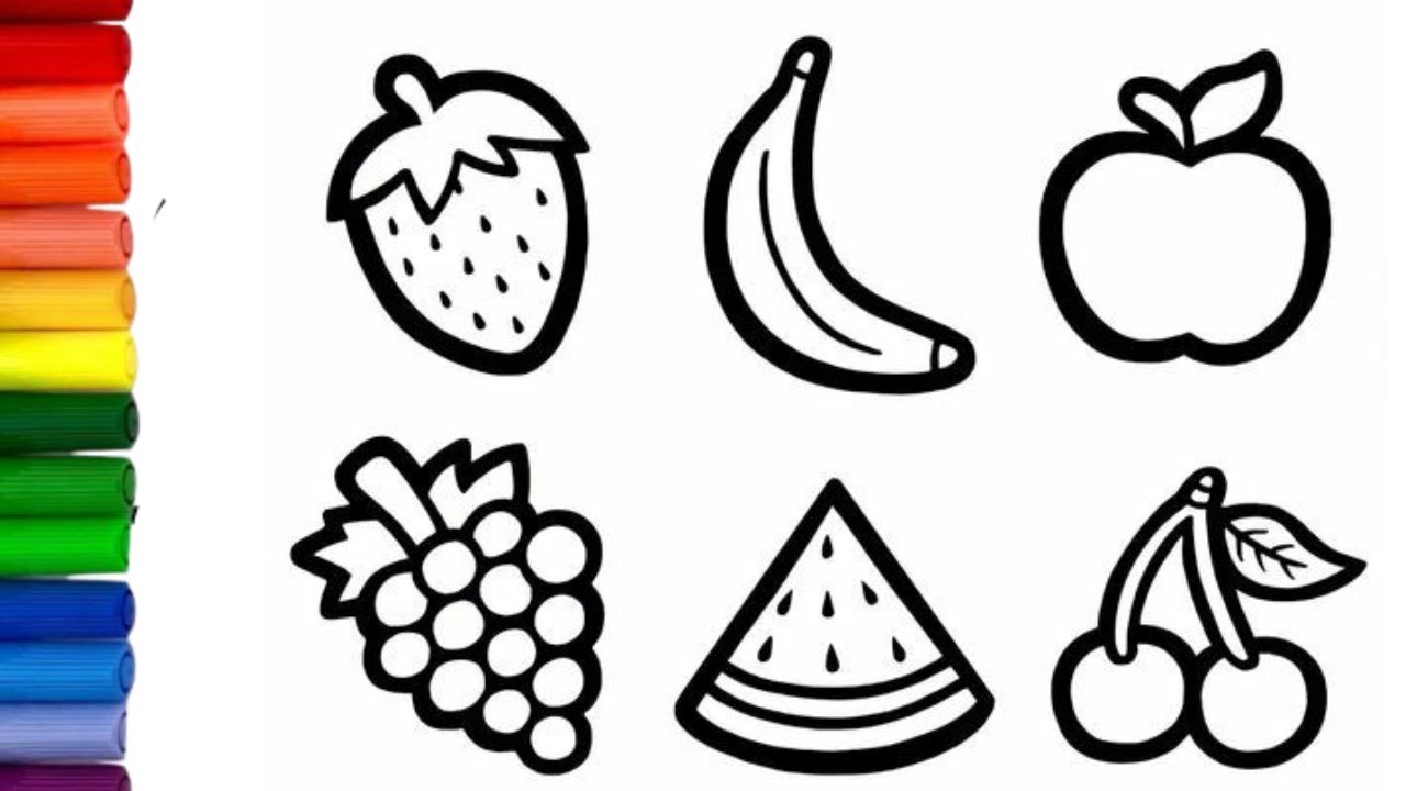 COMO DESENHAR FRUTAS | DESENHAR E PINTAR PASSO A PASSO - YouTube