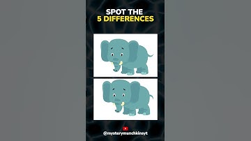 Spot the 5 Differences  #challenge #braintrippin #logicgames #solve #quiz #kidslearning