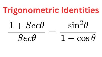 1 + Sec theta / Sec theta = sin^2 theta / 1- cos theta | Trigonometric Identities questions