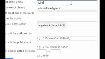 Google Scholar: Advanced Searching