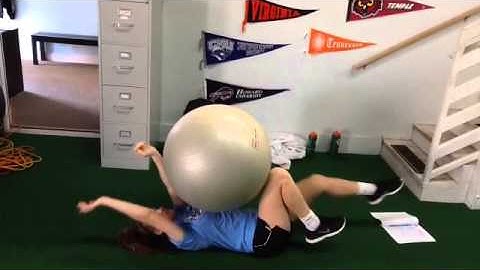 Stability Ball  Deadbug Squeeze