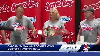 Represent! Mass. man takes national donut eating contest crown