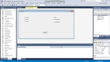 visual studio 2013 check boxe and radio button