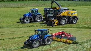 🍀Senáže 2024 - NEW HOLLAND FR650, T7.315 HD, T6.180; JOHN DEERE 7200R, 7530 Premium