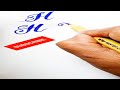 How to write letter h in different styles  stylish capital letter  farwa calligraphy