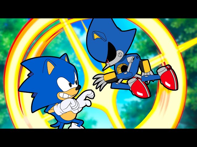 Sonic The Hedgehog vs Metal Sonic (fan animation test) class=