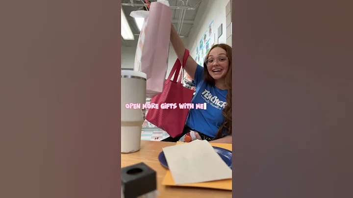 Let’s open more gifts from Teacher Appreciation Week!! 💞🥹 #teacher #sarajames #classroom