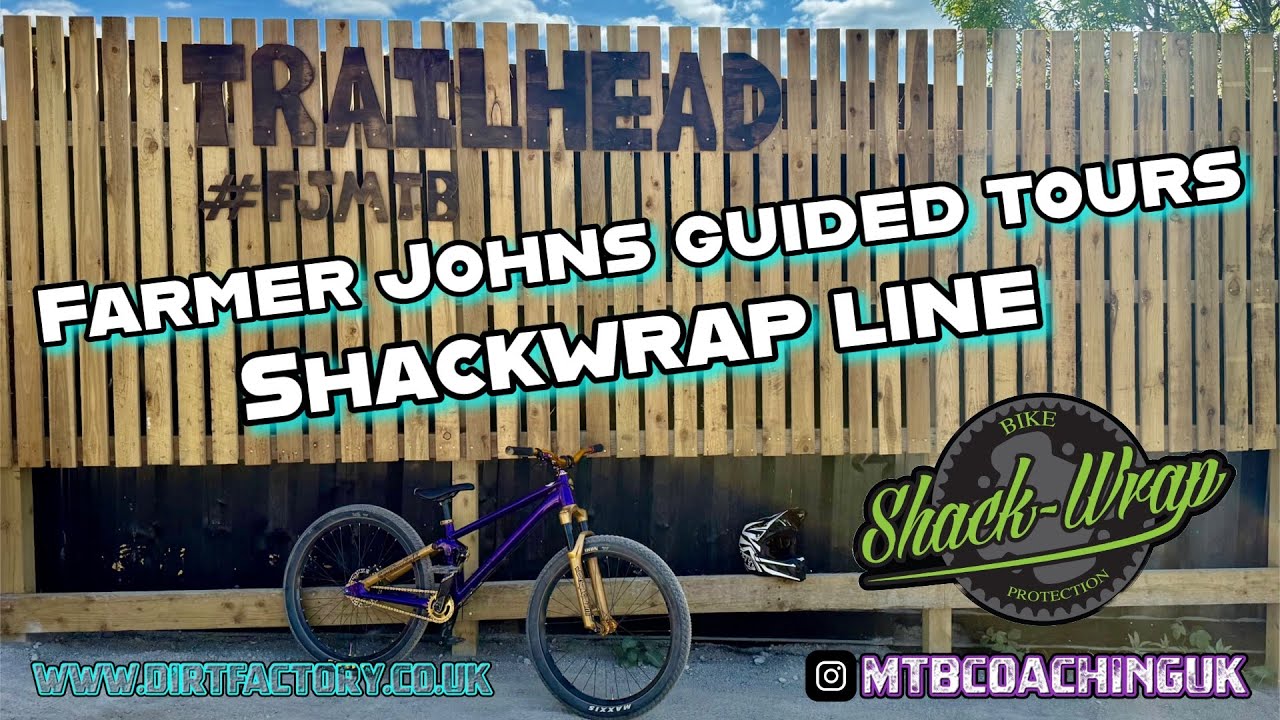 Shack wrap lines at Farmer Johns MTB guided tour! 