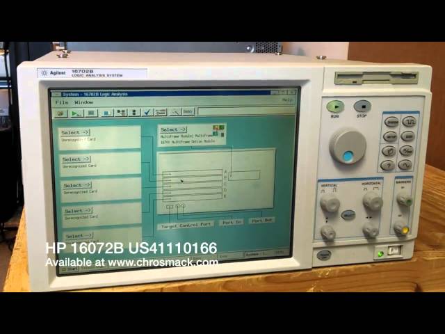 HP Aglient16702B Logic Analyzer System US4110166 Boot Up