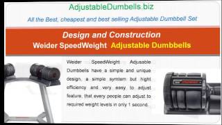 Weider Adjustable Dumbbells, Weider SpeedWeight 90, 100 & 120 Reviews
