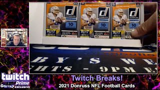 Twitch Breaks 21 Donruss Nfl Football Cards From Panini October 6th 21 Youtube