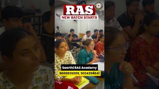 RAS 2026 New Batch Starts | Saarthi RAS Academy Udaipur | RAS Foundation Batch Admission Open