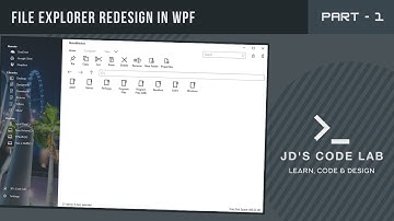 WPF C# | File Explorer UI Redesign (Design Part) | UI Design in Wpf C# (Jd