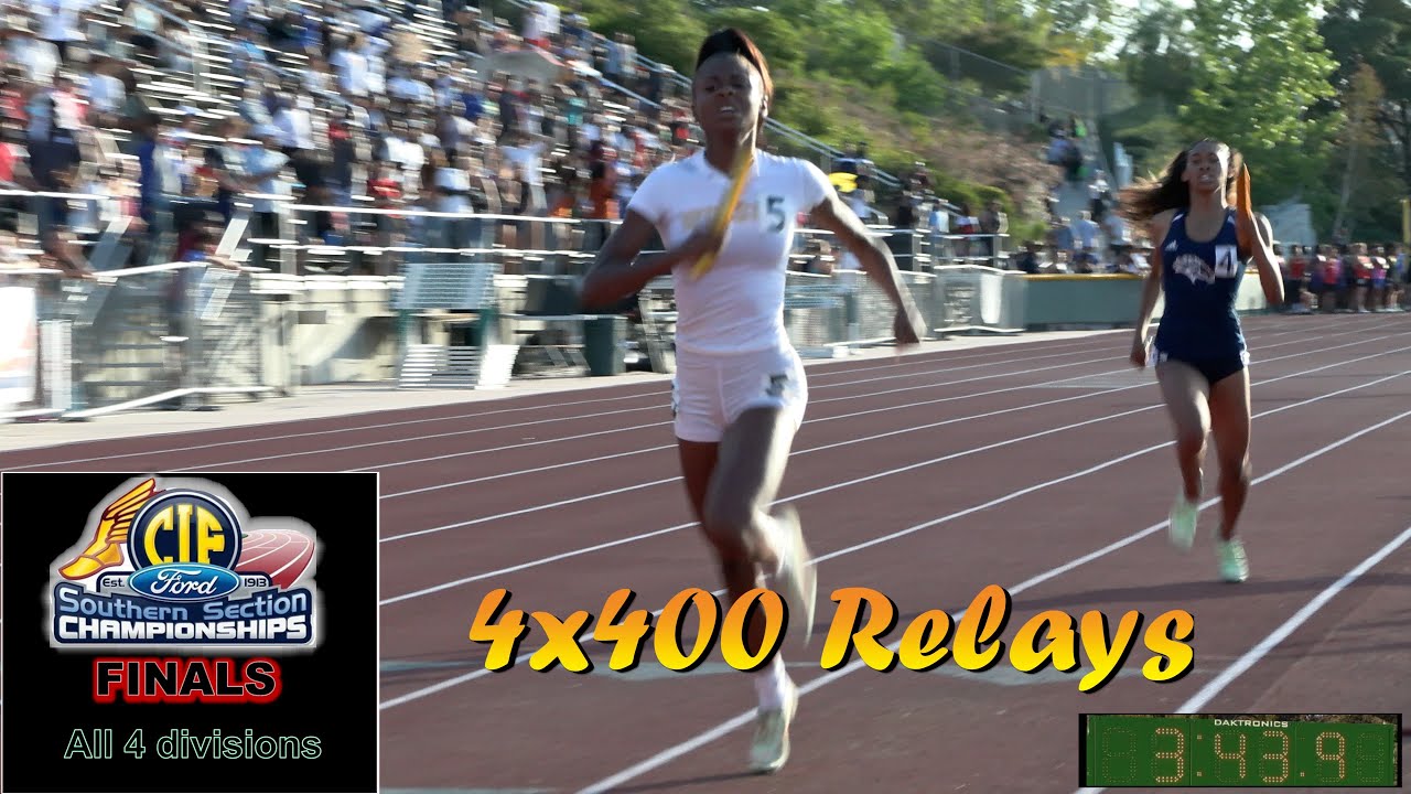 2022 TF CIFss FINALS 4x400 Relays (Girls, all 4 divisions) YouTube