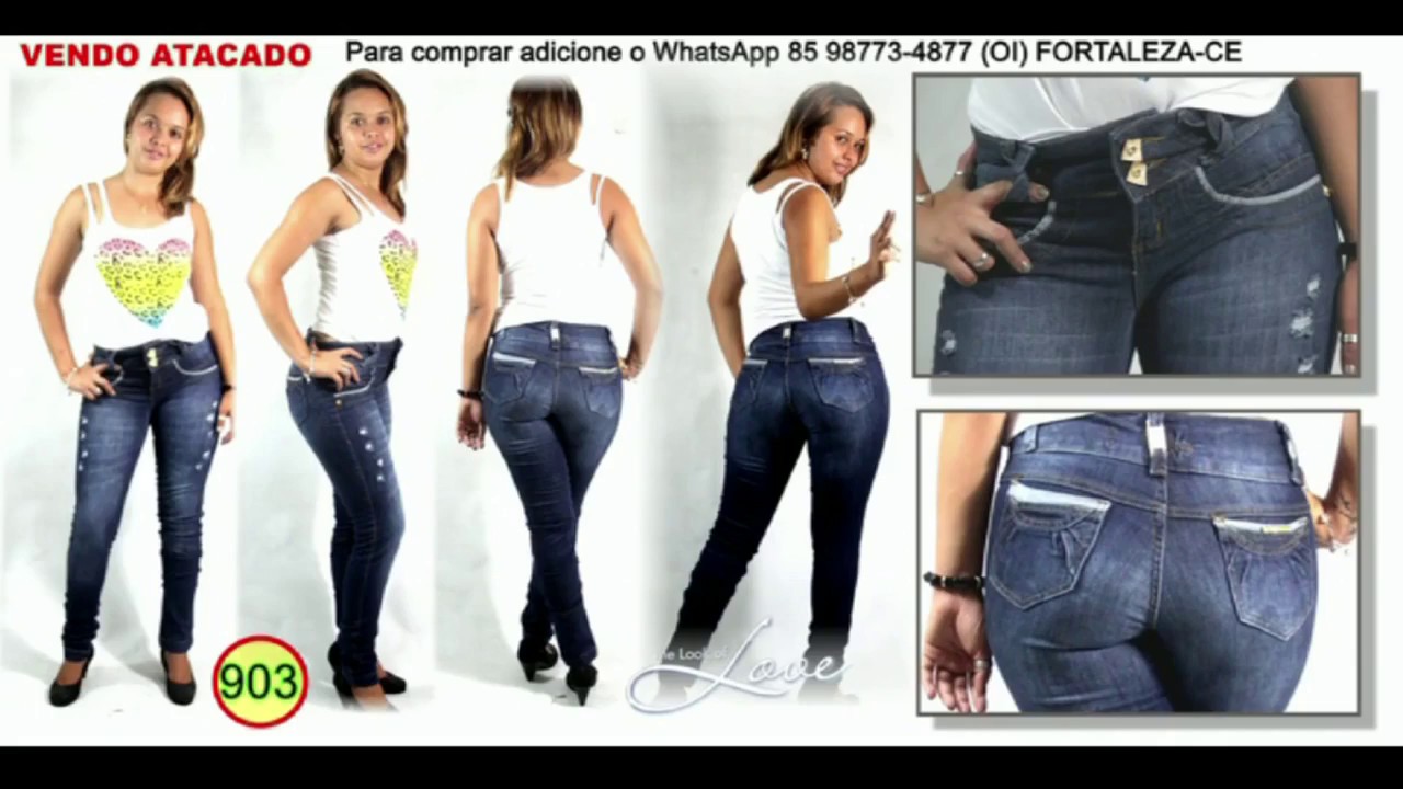 lindas calças jeans cintura alta