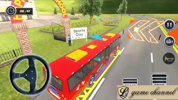 school bus coach driver simulator gameplay || L game channel || android & ios gameplay