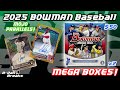 2025 Bowman Baseball Mega Boxes! MOJO PARALLELS &amp; RED ROOKIE REDEMPTIONS! Better than the Blasters?