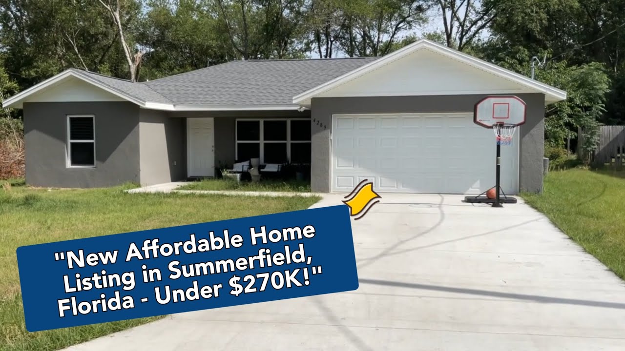 New Home Listing Under $270,000 in Summerfield, Florida | Affordable Homes in Marion County