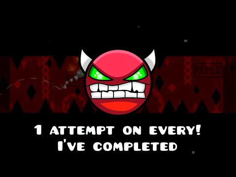 1 Attempt on every demon I've completed! - YouTube