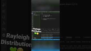 Rayleigh Distribution in numpy #developer #programming #python #pythonprogramming #numpy #code