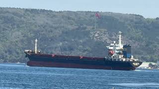 SELECTA Frachtschiff im Bosporus Richtung Schwarzes Meer