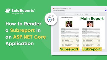How to Render a Subreport in an ASP.NET Core Application