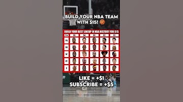 Build Your NBA Team With $15! 🏀 #shorts