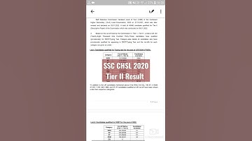 SSC CHSL 2020 Tier-II Result | #sscchsl | SSC (10+2 ) 2020 Recruitment