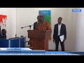 Vice President Kembo Mohadi delivers a keynote address at the National Art Gallery in Bulawayo.