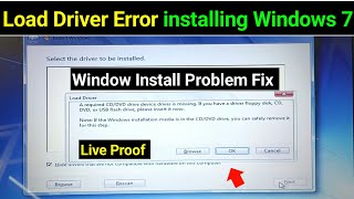 Load Driver Error Installing Windows 7 From USB | No Device Drivers Were Found Windows 7