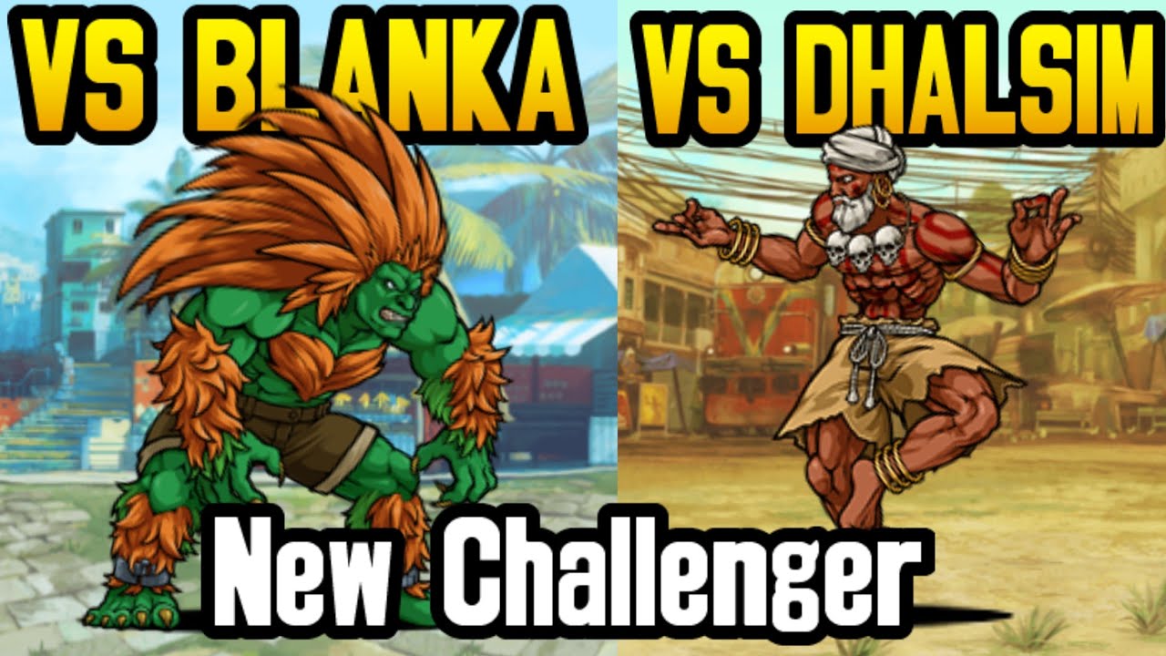 New Challenger (Vs Blanka & Dhalsim) | The Battle Cats JP [Street Fighter Collab]