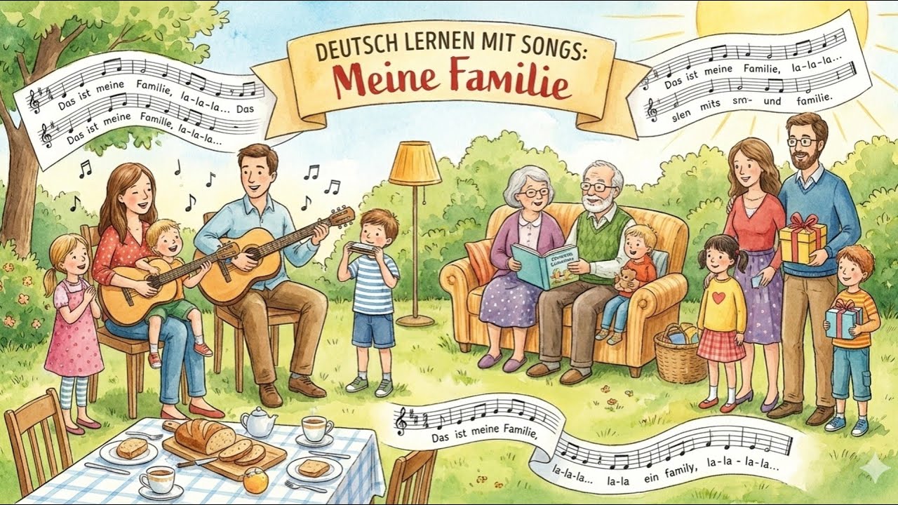 Meine Familie - Deutsch lernen mit Songs