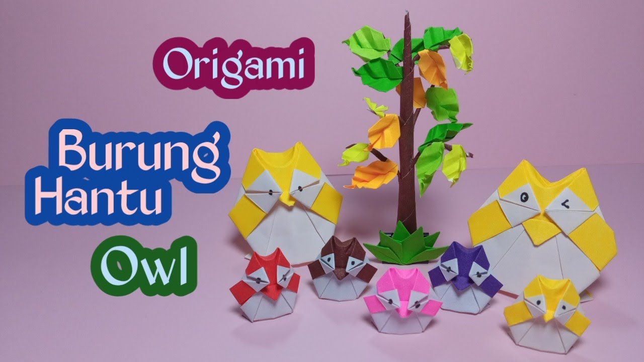 Burung Hantu Kertas Origami Cara Membuat Origami Burung hantu YouTube