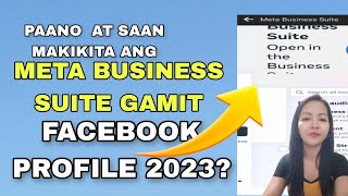 ℹ️ Paano pumunta sa meta business suite gamit ang Facebook profile?ℹ️