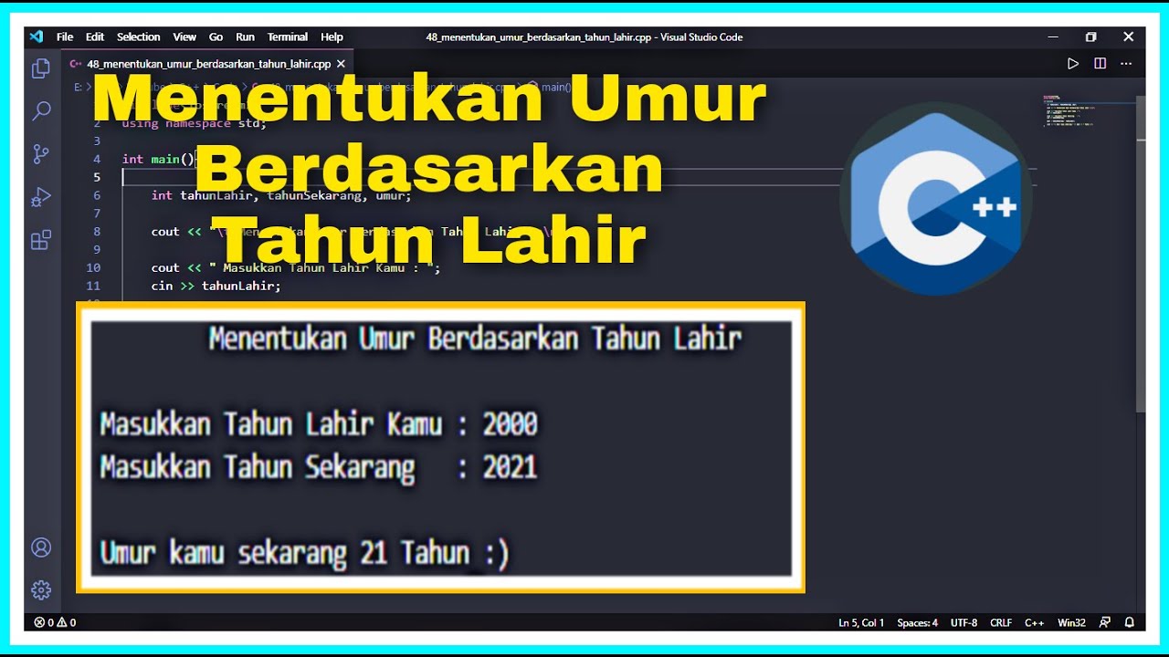 Menentukan Umur Berdasarkan Tahun Lahir YouTube