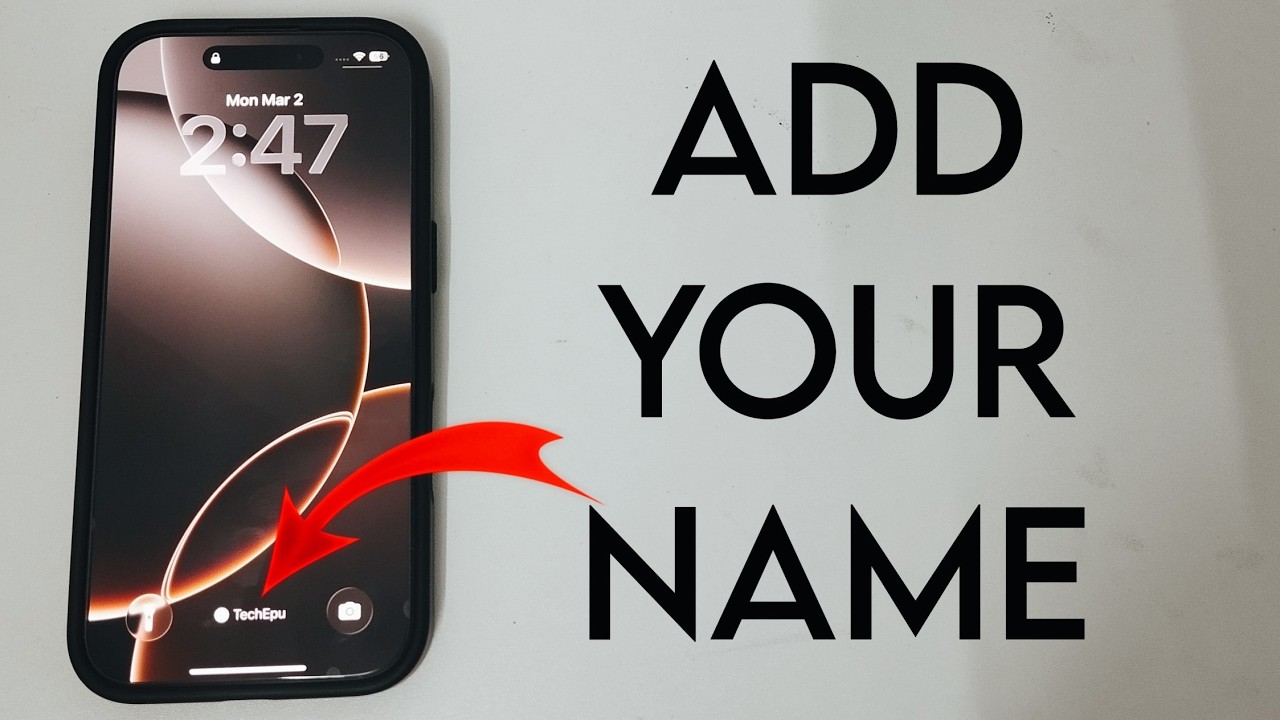 How To Add your Name on your iPhone Lock Screen - YouTube