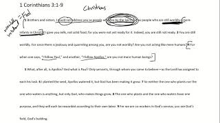 Passage Breakdown - 1 Corinthians 3:1-9