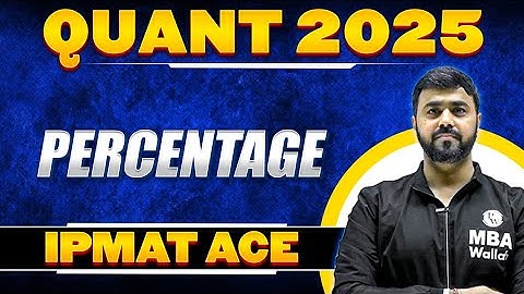 Percentage  | IPMAT Quants 2025 Preparation
