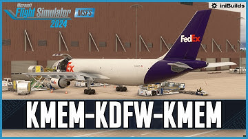 iniBuilds A300 for MSFS2024 | Real World Fedex OPS | Memphis - Dalls (DFW) | VATSIM