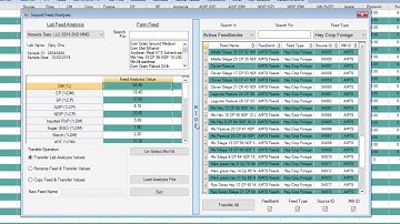 Importing Feed Analyses