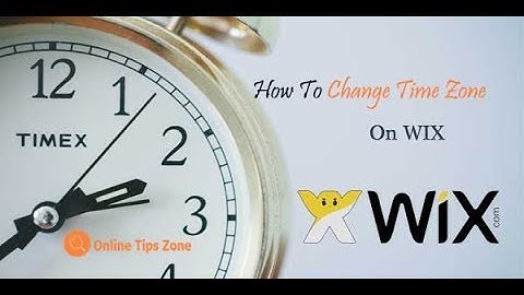 How to change Time Zone of WIX site