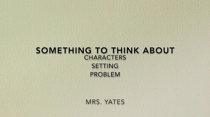 Mrs. Yates' Speech Video #1