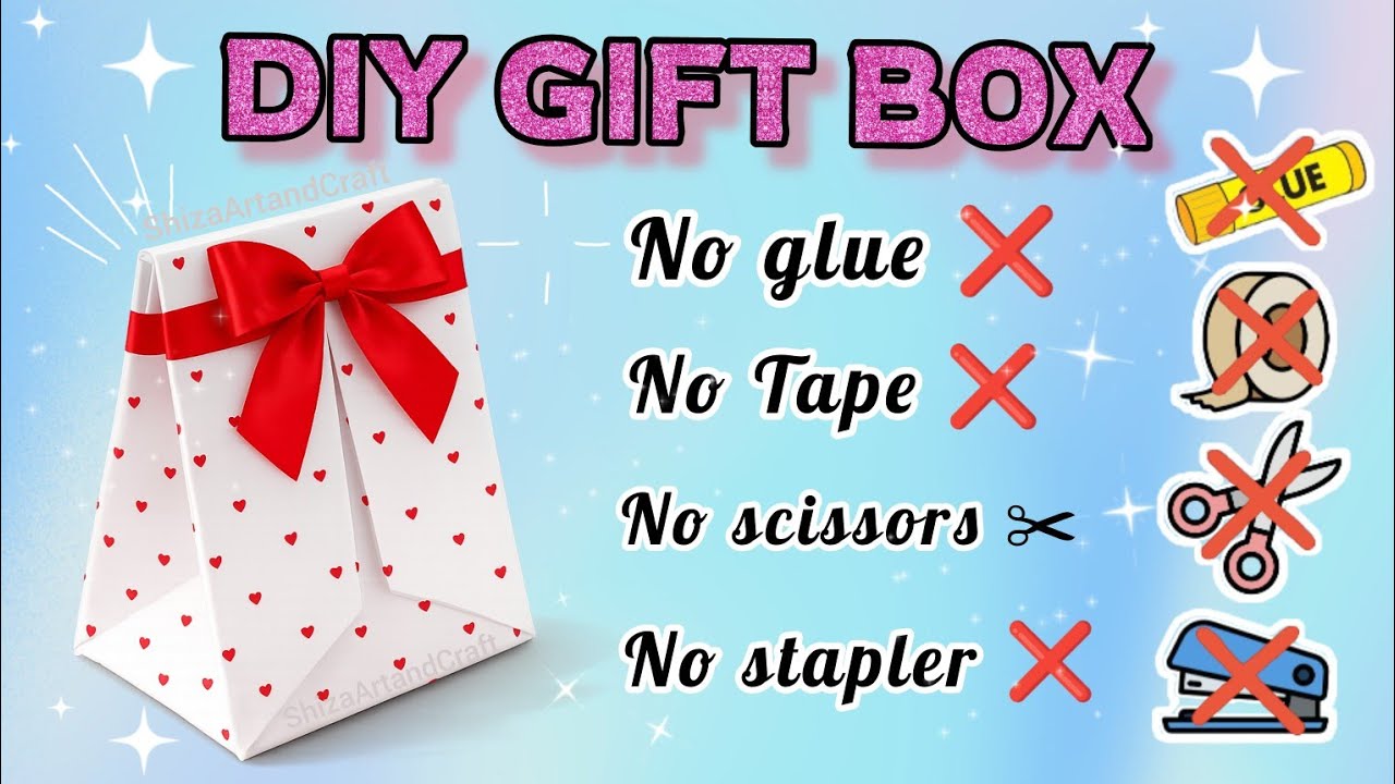Origami paper box|How to make paper bag without glue|No glue paper ...