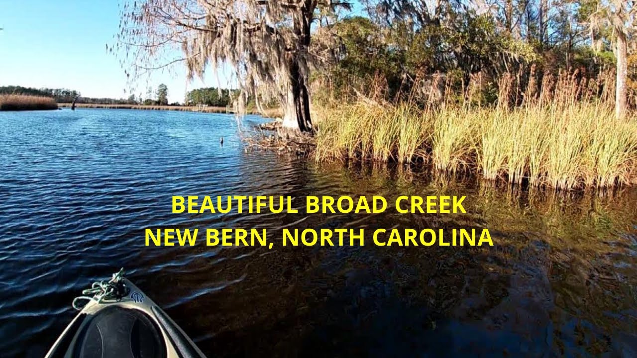 Kayak Fishing The Beautiful Broad Creek of New Bern, N.C. With