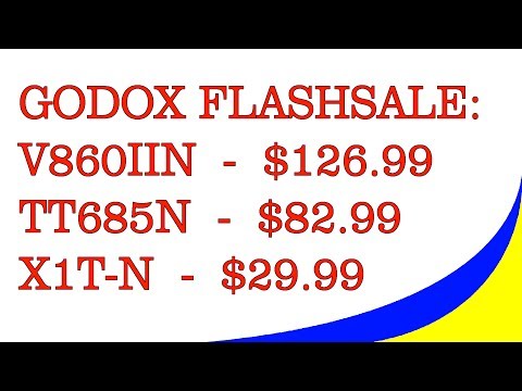 Отличные цены на фотовспышки Godox V860IIN и Godox TT685N и трансмиттер Godox X1T-N в Gearbest